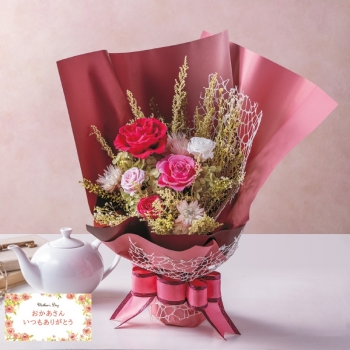 【母の日】国産プリザーブドフラワー「グレイスフルブーケ」