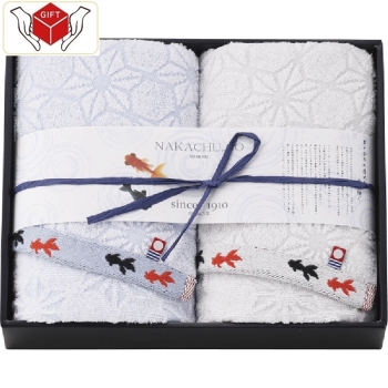 今治産金魚タオル　フェイスタオル２枚セット　ＫＧ－２６２５０