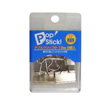 Ｗクリップ（小）　シルバー　８個