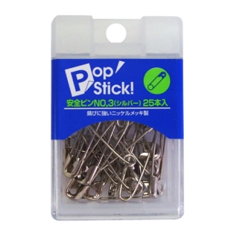 安全ピンＮｏ．３　シルバー　２５本
