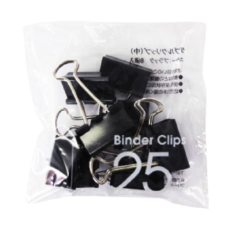 ダブルクリップ　ブラック　中　２５ｍｍ　８個入
