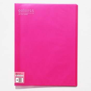 カラリートクリアファイルＡ４　２０Ｐ　ピンク