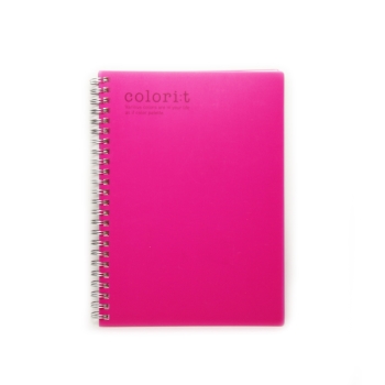 カラリート　ＷリングノートＡ５　ピンク