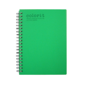 カラリート　Ｗリングノート　Ｂ６サイズ　グリーン