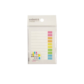 透明フィルムふせん　キャプション