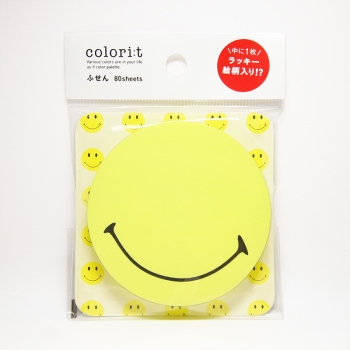 カラリート　ダイカット付箋　スマイル