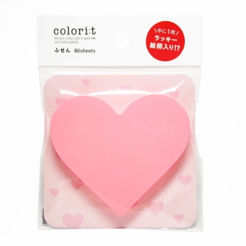 カラリート　ダイカット付箋　ハート