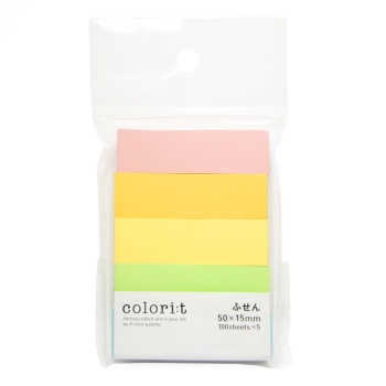 カラリート　付箋紙　５０＊１５ｍｍ　アソート
