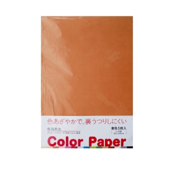 色画用紙　５枚入り　ちゃいろ