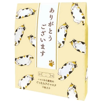 キモチ　ネコのきもちホットアイマスクアソート　（ありがとうございます）　３枚