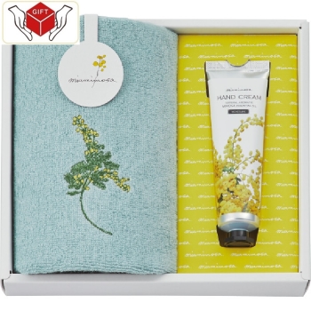 ミアミモザ　今治ハンドタオル＆ハンドクリーム