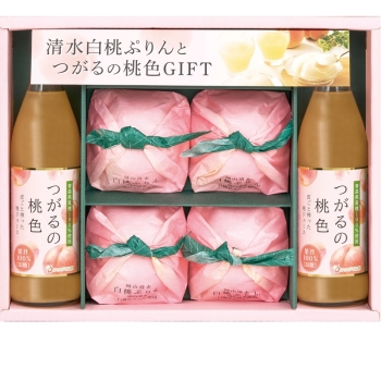 岡山清水白桃ぷりん＆青森桃ジュースギフトPM-35R