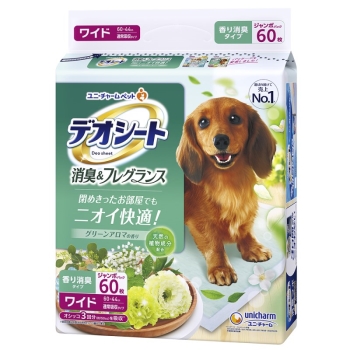 デオシート消臭＆フレグランスグリーンアロマの香りワイド　６０枚