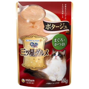 ユニ・チャーム　銀のスプーン三ツ星グルメパウチポタージュまぐろ・かつお３５ｇ