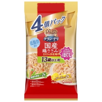 グラン・デリ　パウチ　ほぐし　１３歳以上用　野菜チーズ８０ｇ×４個