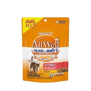 ＡｌｌＷｅｌｌ室内猫用チキン味挽き小魚とささみフリーズドライパウダー入り１４０ｇ