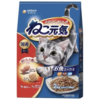 ねこ元気お魚ミックスまぐろ・かつお・白身魚入り２．０ｋｇ