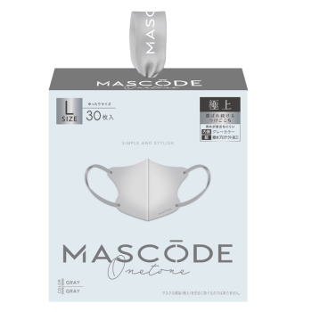マスコード　３Ｄマスク　Ｌ　グレー（グレー）