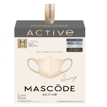 マスコード　３Ｄマスク　アクティブ　Ｍ　アイボリー