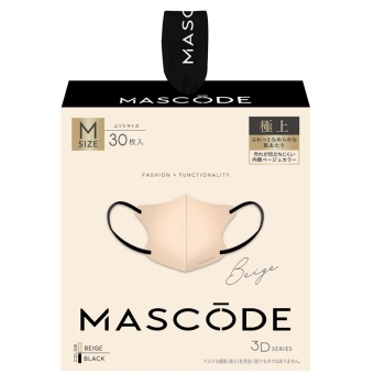 マスコード　３Ｄマスク　Ｍ　ベージュ（ブラック）