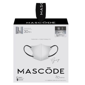 マスコード　３Ｄマスク　Ｌ　グレー（ブラック）