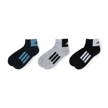 男児　アディダス　消臭３本ライン　ショート丈ソックス３足組