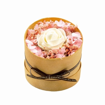 【在庫限り】ポプラのボックスアレンジ　ピンク（造花）