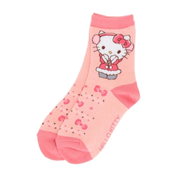 トドラー女児　サンリオ　ハローキティ　クルー丈ソックス