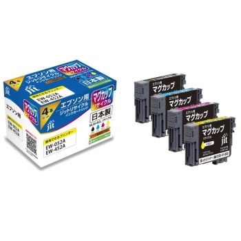 ジット　リサイクルインク　エプソンＭＵＧマグカップ　４色パック　JIT-EMUG4P