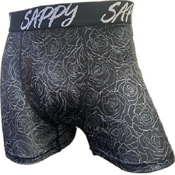 ＳＡＰＰＹ　バラ黒柄ボクサーパンツ