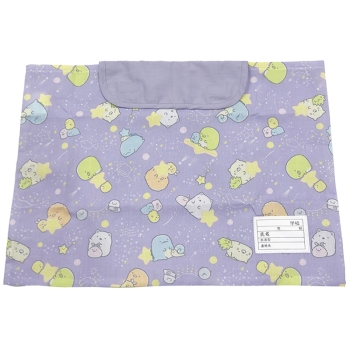 防災ずきんカバー　すみっコぐらし　約３３ｃｍ×４６ｃｍ　パープル