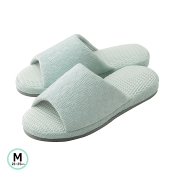 洗えるルームシューズ　メッシュ　厚底　Ｍサイズ　ブルー