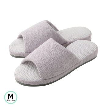 洗えるルームシューズ　メッシュ　厚底　Ｍサイズ　パープル