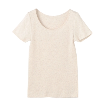 婦人　肌ごこち　オーガニックコットン　３分袖シャツ／セブンプレミアムライフスタイル