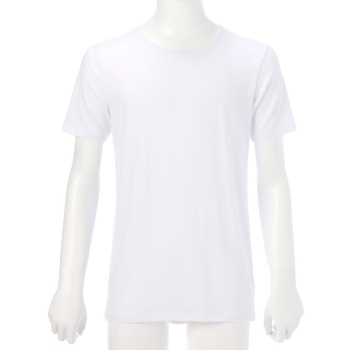 【シロのみ】ボディヒーター　紳士　ムレにくく暖かい　半袖丸首シャツ／セブンプレミアムライフスタイル