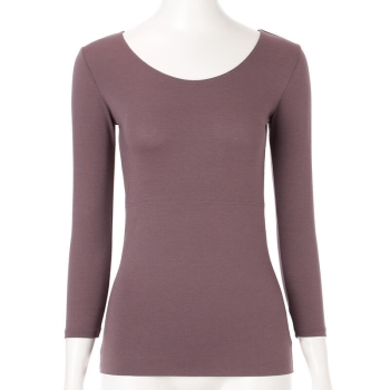 ボディヒーター　ムレにくく暖かい　婦人　お腹二重８分袖シャツ／セブンプレミアムライフスタイル