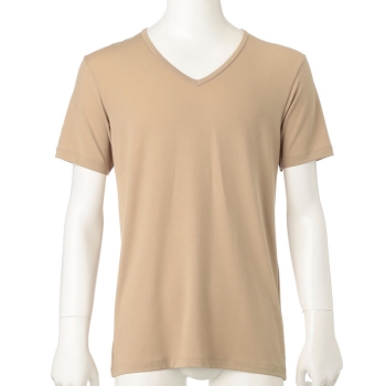 ボディヒーター　ムレにくく暖かい　紳士　半袖Ｖ首シャツ／セブンプレミアムライフスタイル