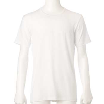 ボディヒーター　ムレにくく暖かい　紳士　脇汗取り付半袖丸首シャツ／セブンプレミアムライフスタイル