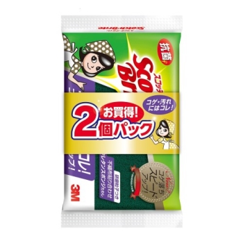 スコッチブライト　抗菌ウレタンスポンジたわし　Ｓ－２１ＫＳ　２個パック