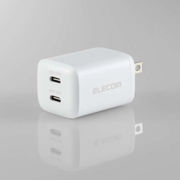 エレコム　ＡＣ充電器３０Ｗ　Ｃ×２