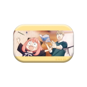 ＳＰＹ×ＦＡＭＩＬＹ　ティザービジュアル　スクエア缶バッチ　コミカルＶｅｒ．アーニャ＆ロイド