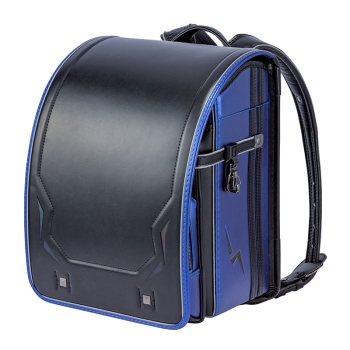 くるピタ×楽ピタ　レインボースパークランドセル ブラック／メタリックブルー