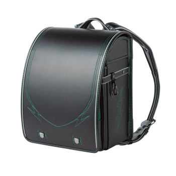 くるピタ×楽ピタ　サンダーボルトランドセル　ブラック／グリーン