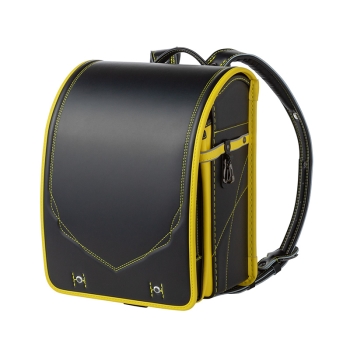 くるピタ×楽ピタ　クロスラインランドセル　ブラック／イエロー