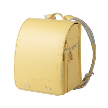 くるピタ×楽ピタ　エレガントリボンランドセル　ライトイエロー