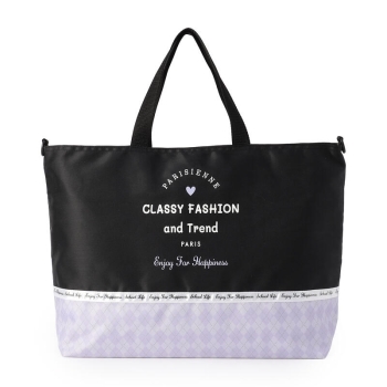 キッズ　チェック柄大型レッスンバッグ