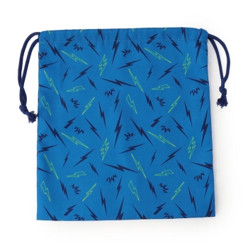 キッズ　イナズマ柄の巾着（中）