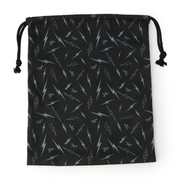 キッズ　イナズマ柄の巾着（大）