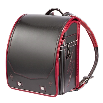 くるピタ×楽ピタ　サンダーボルトランドセル　ブラック／レッド