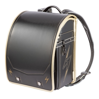 くるピタ×楽ピタ　サンダーボルトランドセル　ブラック／ゴールド